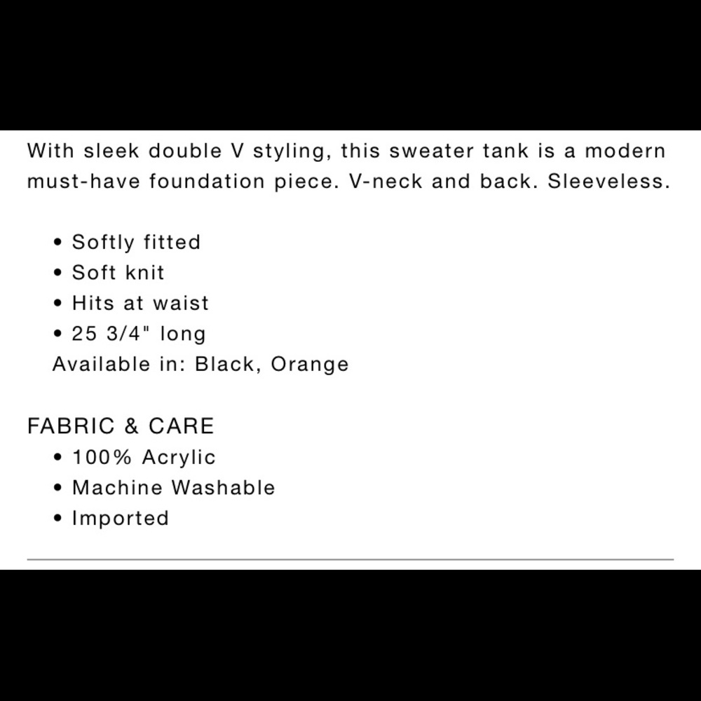 V neck sweater tank - Picture 4 of 4